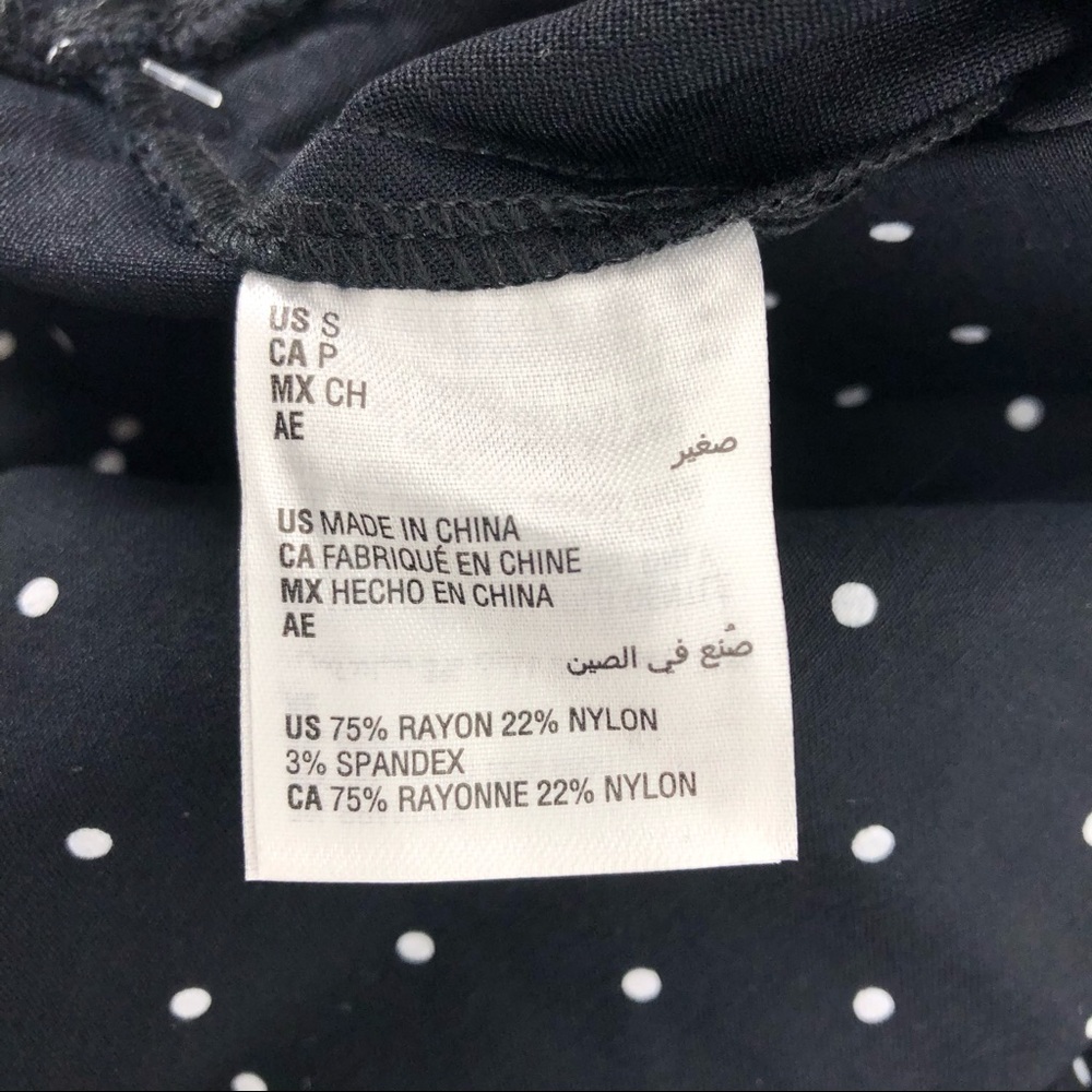 Maison Jules Black & White Polka Dot Skinny Pants - Picture 4 of 5